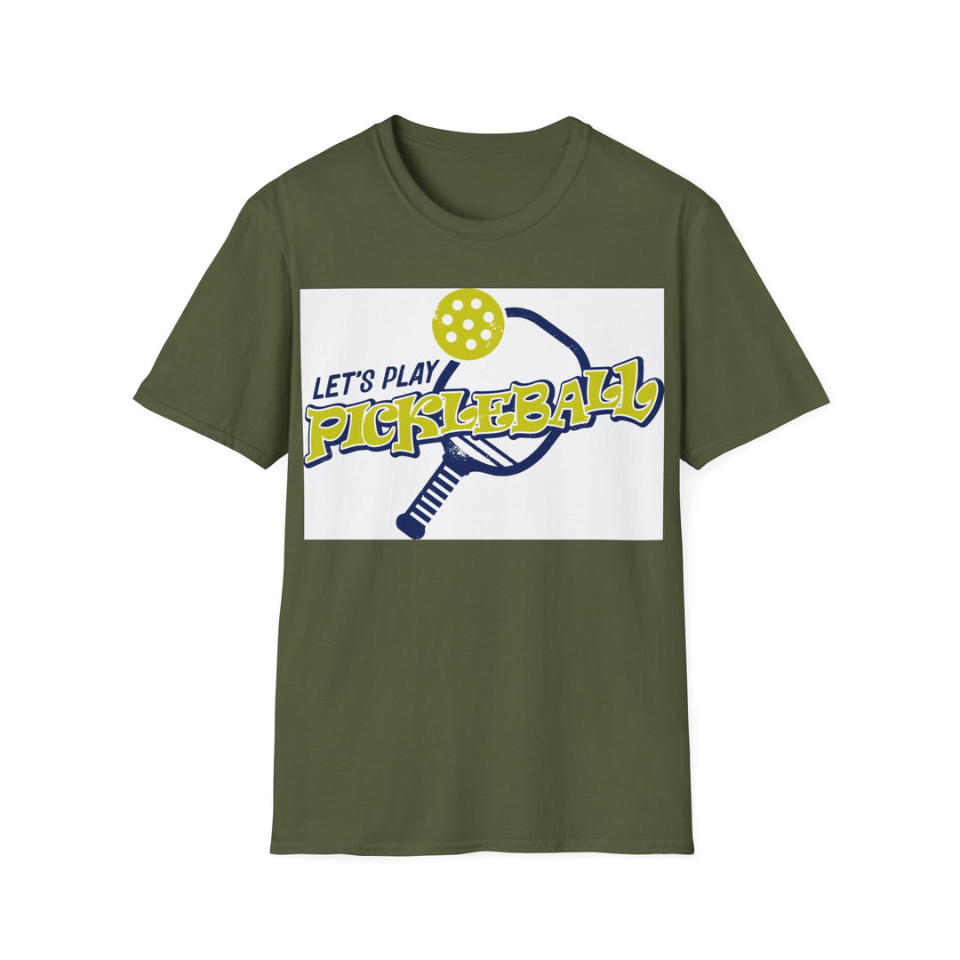 Let's Play PickleBall Unisex Softstyle T-Shirt