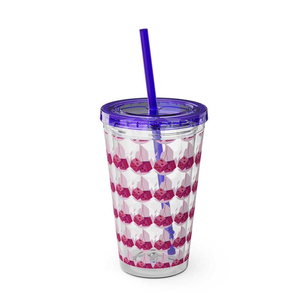 Dice Sunsplash Tumbler with Straw, 16oz