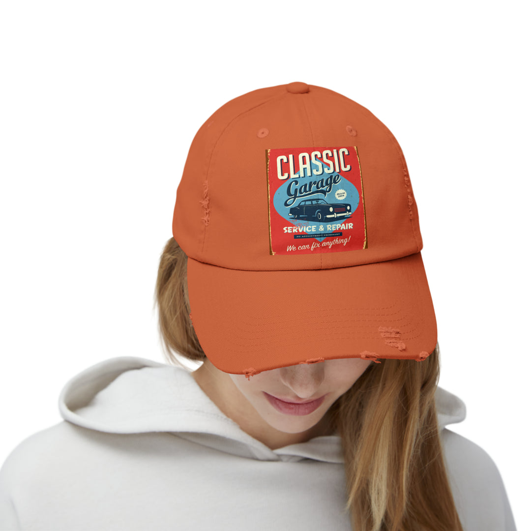 Classic Garage Unisex Distressed Cap