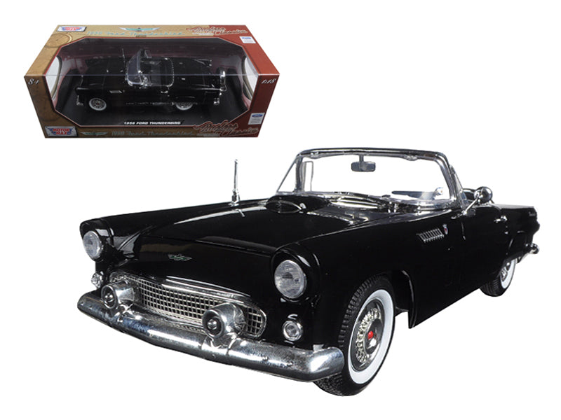 1956 Ford Thunderbird Black "Timeless Classics" 1/18 Diecast Model Car by Motormax 