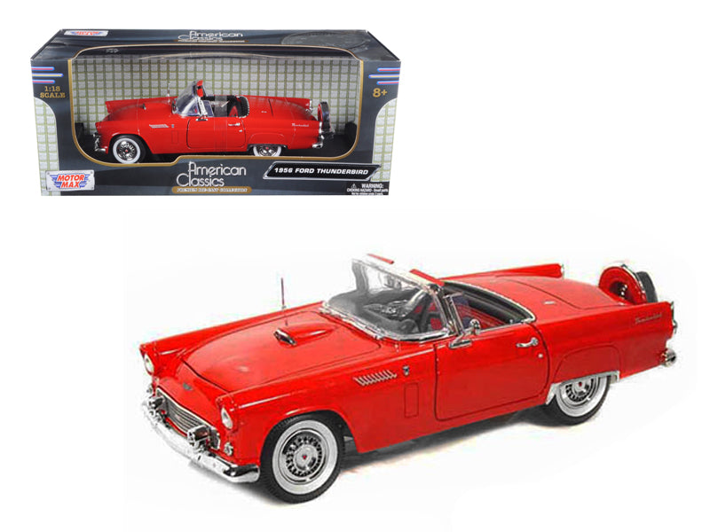 1956 Ford Thunderbird Red 1/18 Diecast Model Car by Motormax