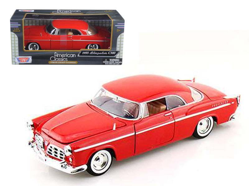 1955 Chrysler C300 Red 1/24 Diecast Model Car by Motormax