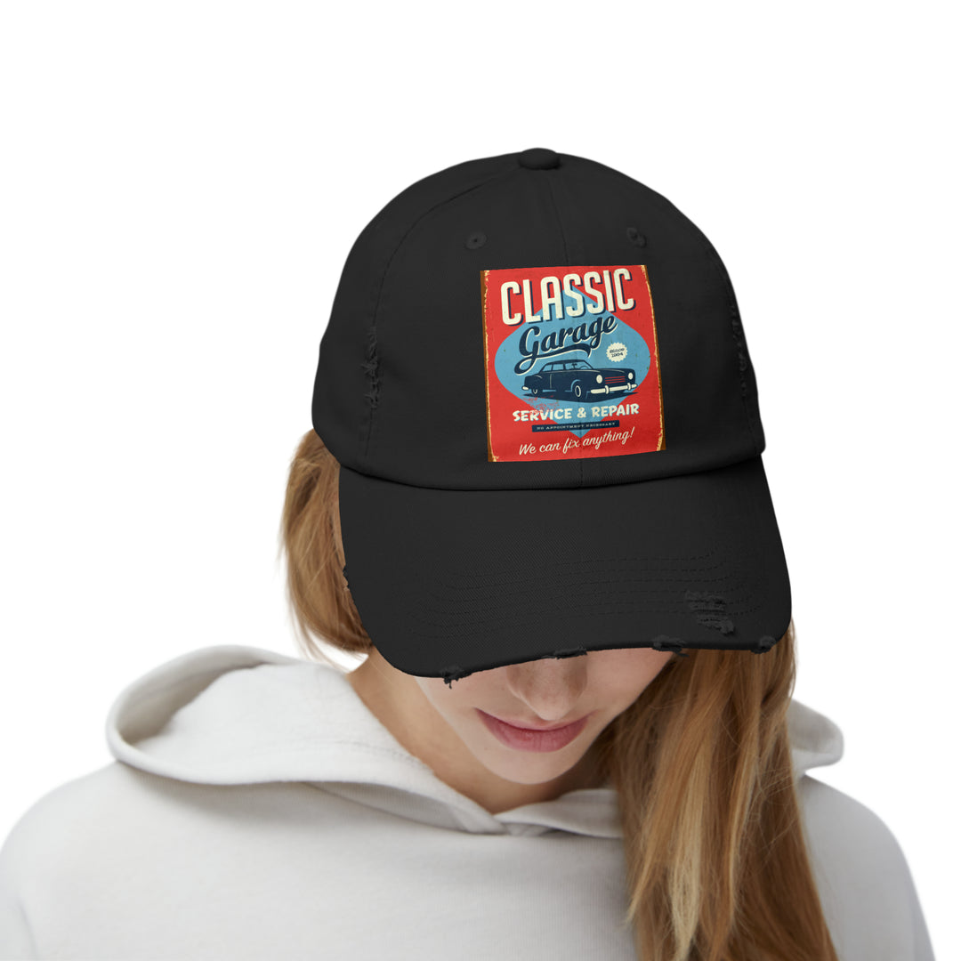 Classic Garage Unisex Distressed Cap