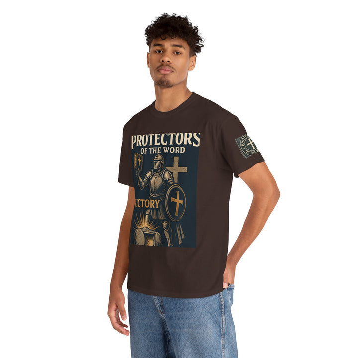 Protectors of the Word Premium Christian T-Shirt — 'Victory' Knight Design with John 14:6 Scripture