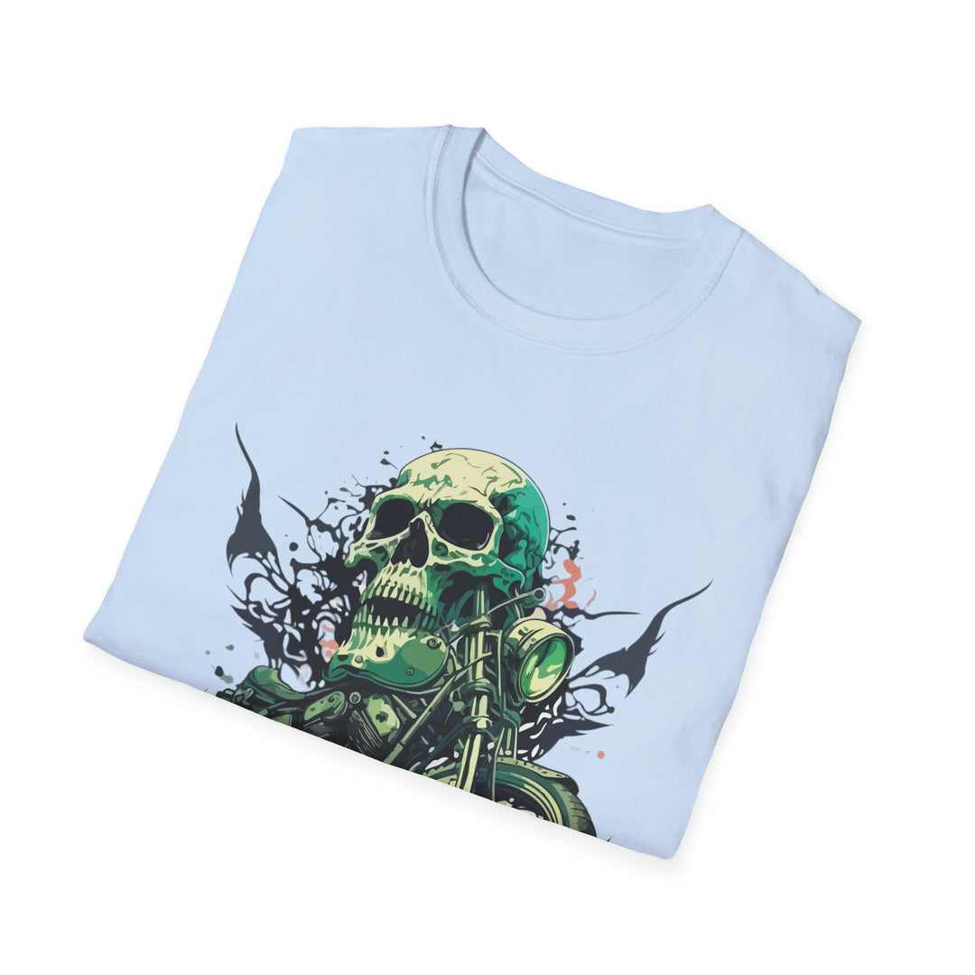 Vintage Skull Biker Unisex Softstyle T-Shirt