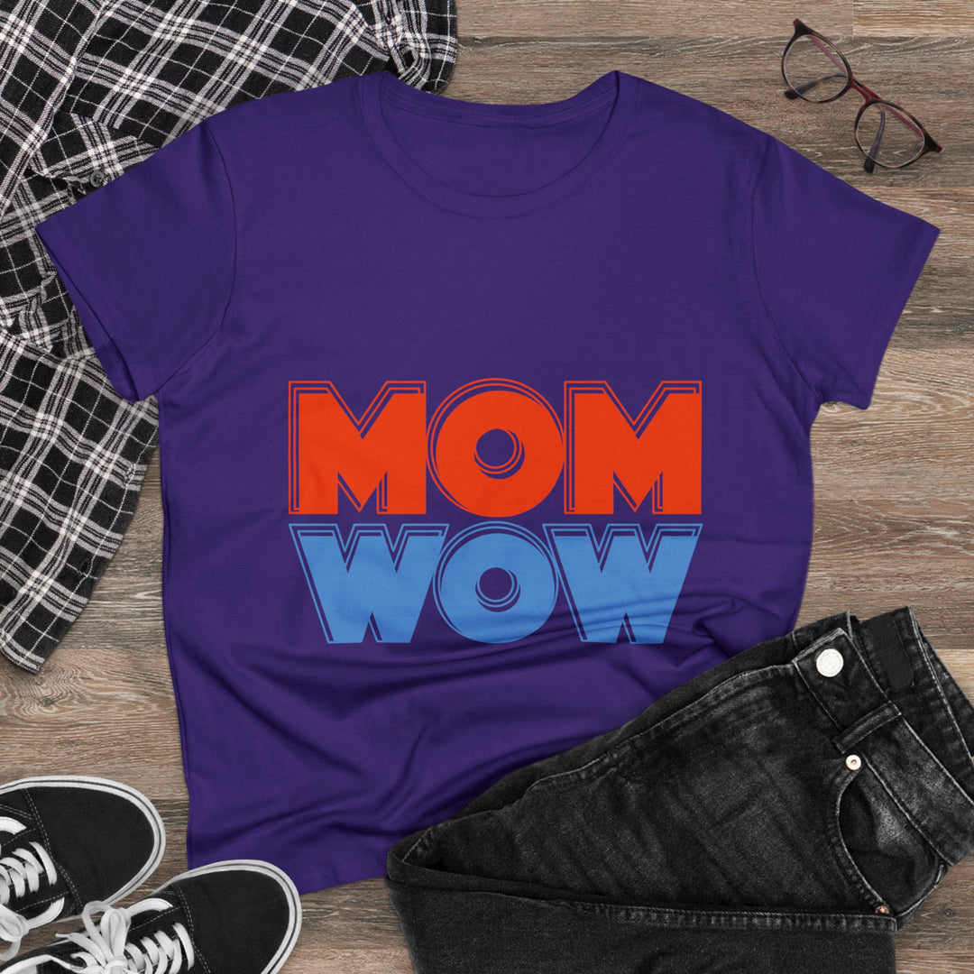 Mom Wow Midweight Cotton Tee