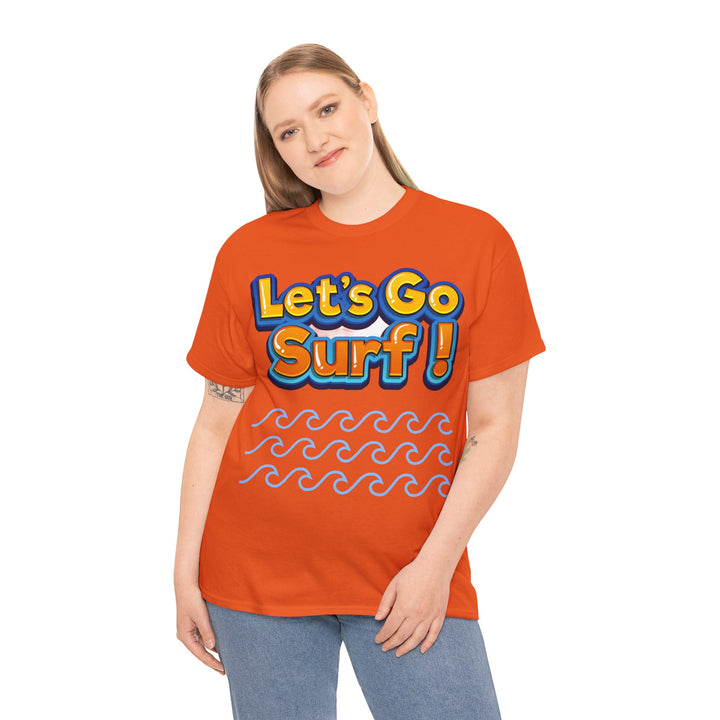 Let's Go Surf Unisex Heavy Cotton Tee