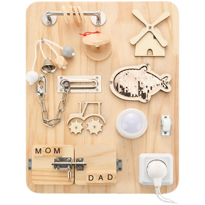 Baby Wooden Busy Board Toy – Early Learning Toy