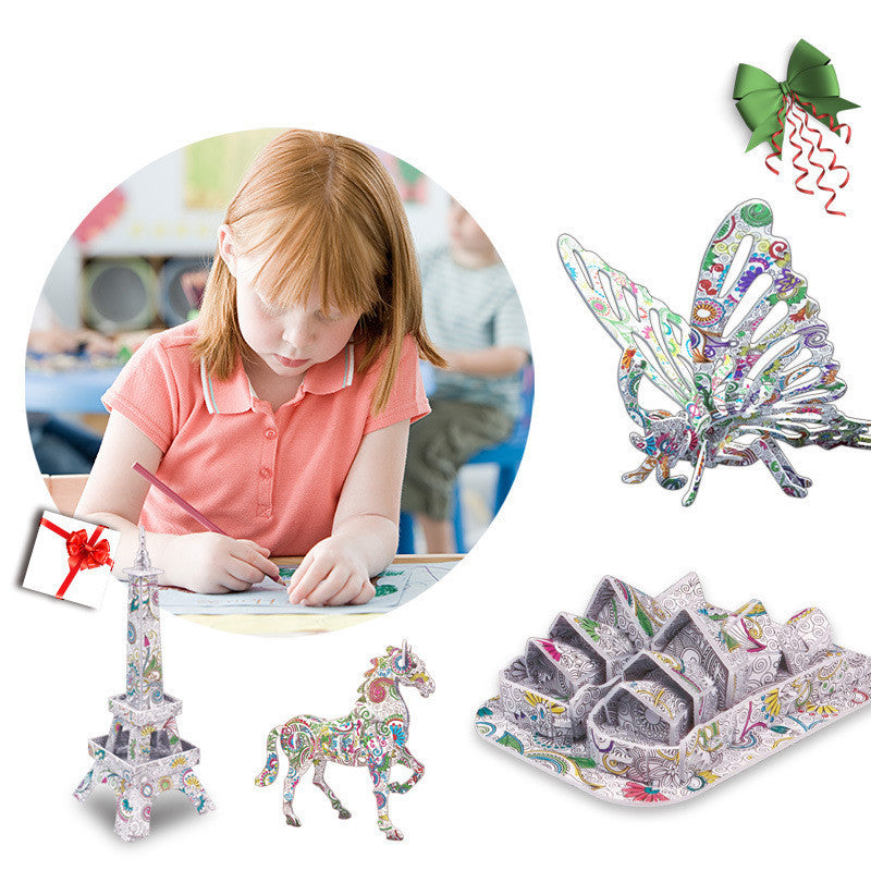 3D DIY Crafting Set of Educational Building Kits for Kids and Adults