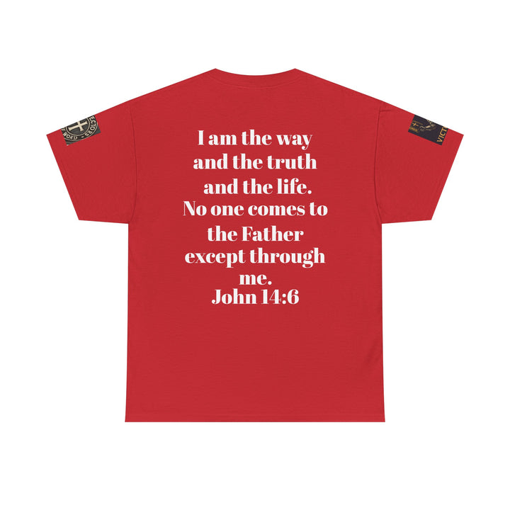 Protectors of the Word Premium Christian T-Shirt — 'Victory' Knight Design with John 14:6 Scripture