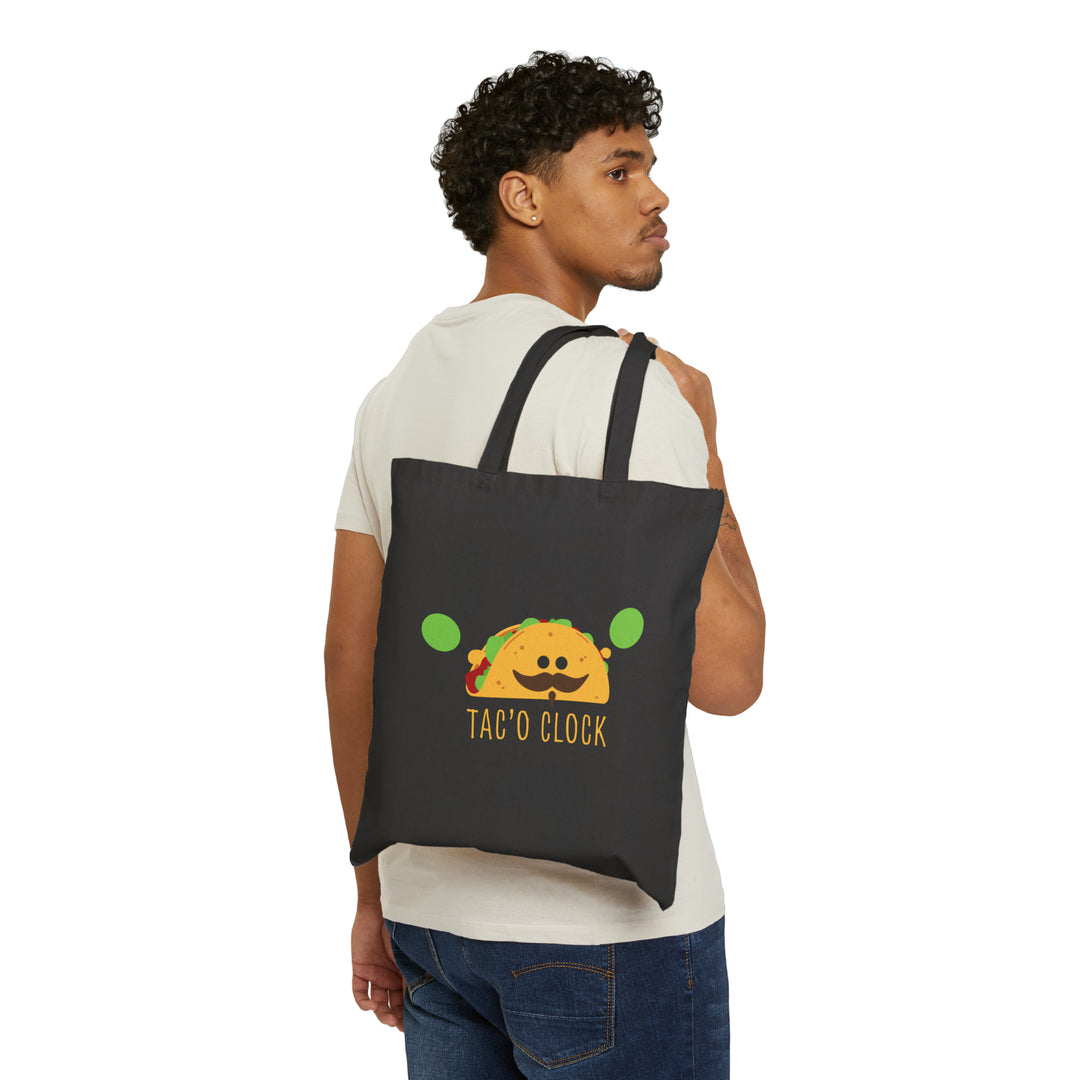 Taco O' Clock Cotton Canvas Tote Bag