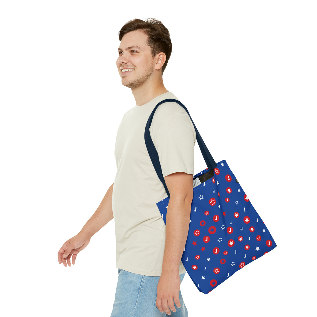 Symbol Pattern Tote Bag (AOP)