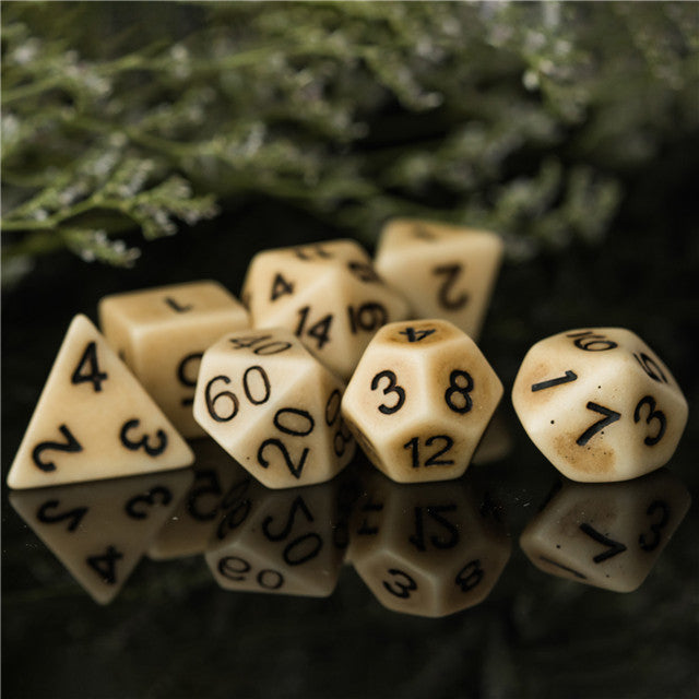 Brown Imitation Stone DND Dice RPG Resin Dice (46g)