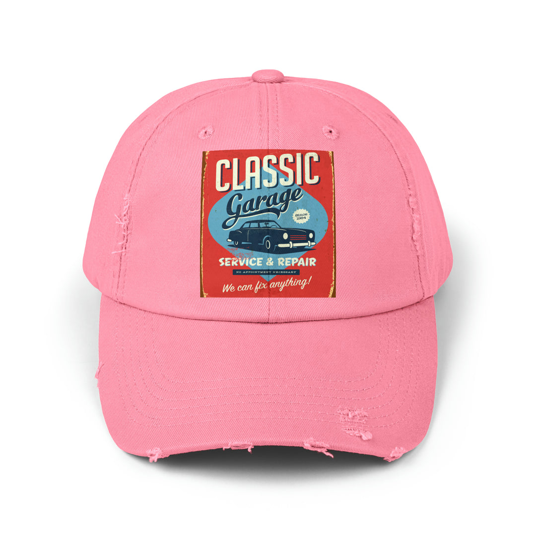 Classic Garage Unisex Distressed Cap