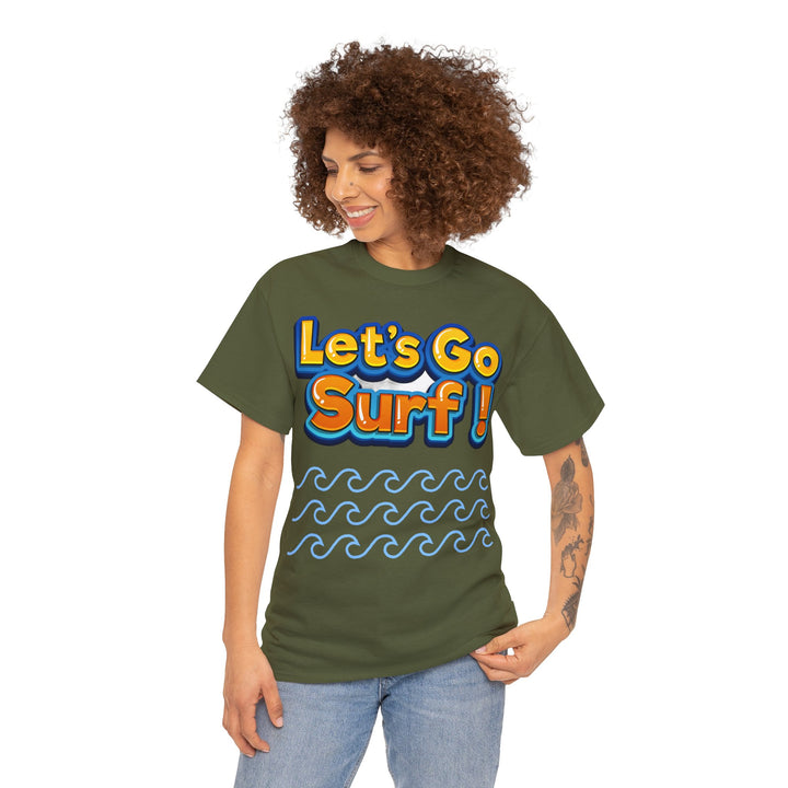 Let's Go Surf Unisex Heavy Cotton Tee