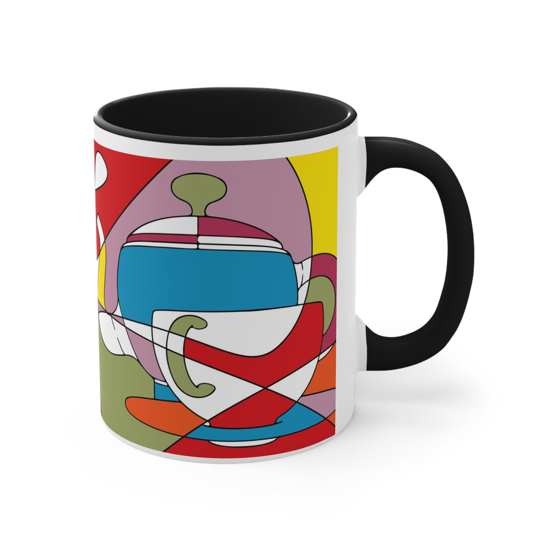 Tea Pot Art Accent Coffee Mug, 11oz