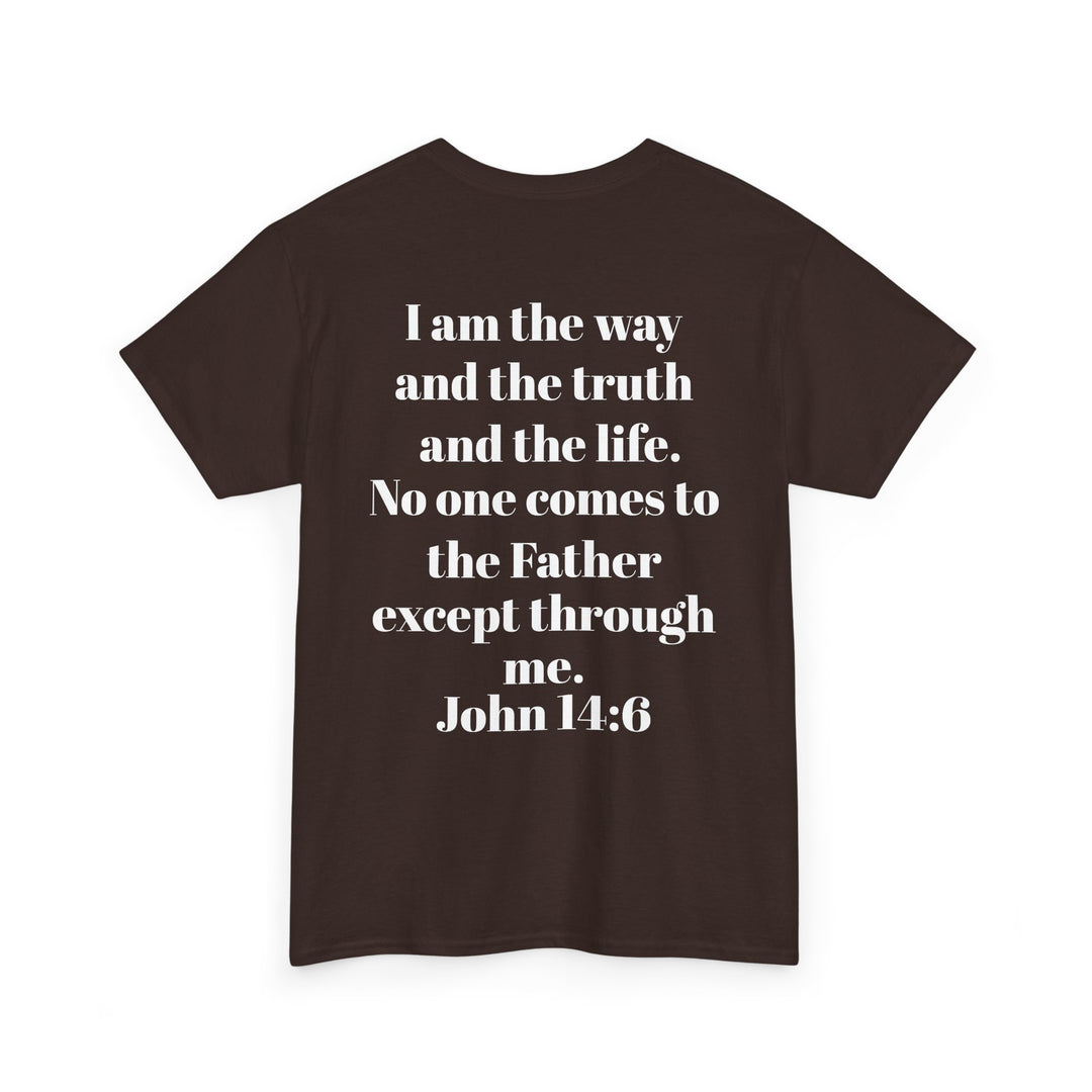 Protectors of the Word Christian T-Shirt No Sleeve Design — 'Victory' Knight Design with John 14:6 Scripture