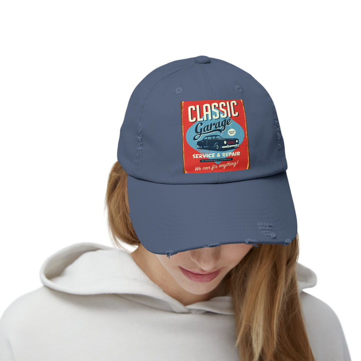 Classic Garage Unisex Distressed Cap