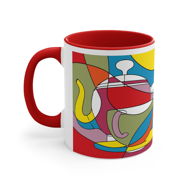 Tea Pot Art Accent Coffee Mug, 11oz