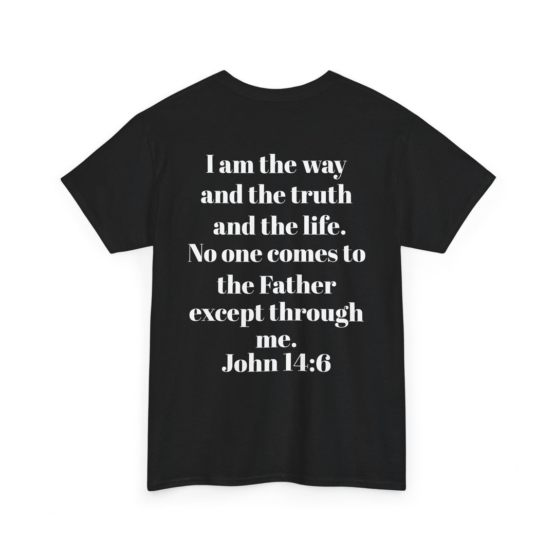 Protectors of the Word Christian T-Shirt No Sleeve Design — 'Victory' Knight Design with John 14:6 Scripture