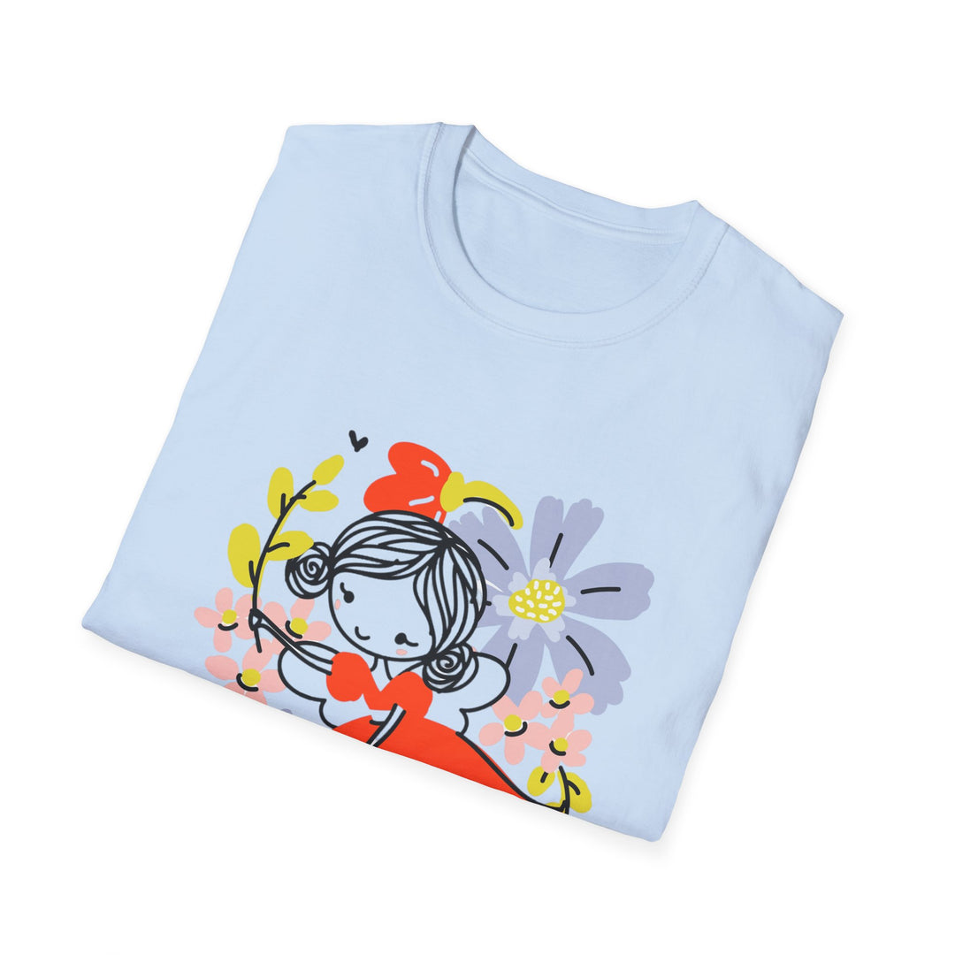 Cute Flying Forest Fairie Unisex Softstyle T-Shirt