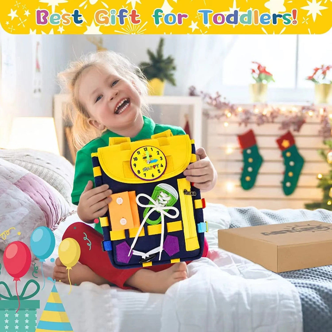 Toddler Busy Board Backpack Educational Activity Toy