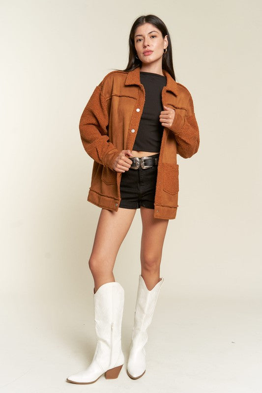 Faux Fur and Suede Jacket JJO5028