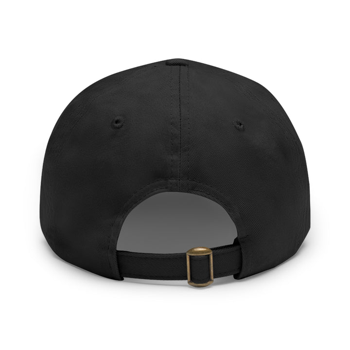 Hockey Dad Hat with Leather Patch (Rectangle)