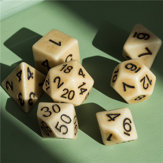 Brown Imitation Stone DND Dice RPG Resin Dice (46g)