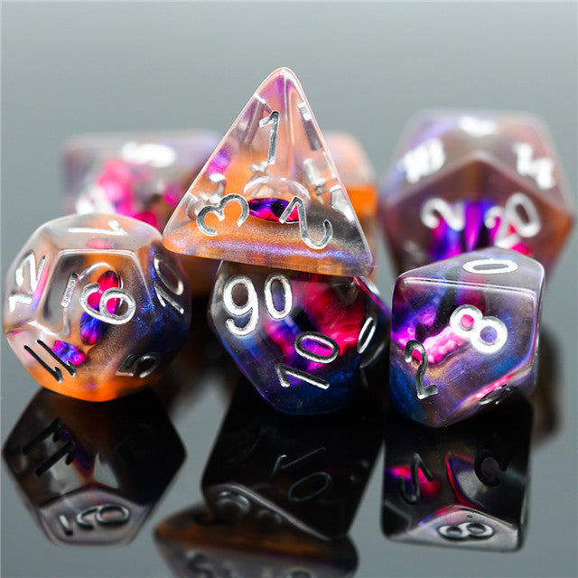 Demon Eye Dragon Eye Dice 7-Dice Set Resin Dungeons and Dragons Dice
