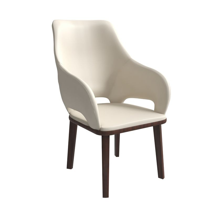 LeisureMod Vivara Collection Modern Dining Chair in Light Toupe