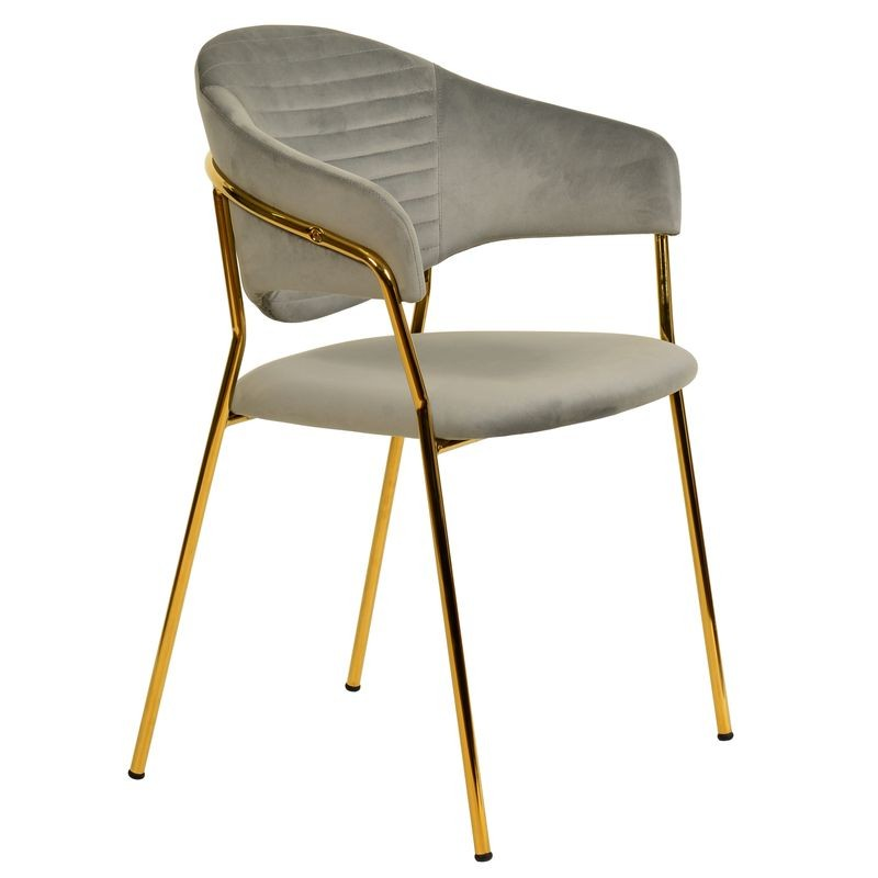LeisureMod Bella Collection Modern Dining Chair in Light Grey