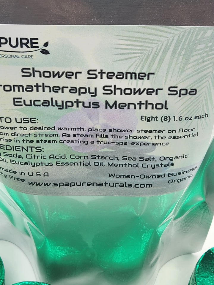 8 Aromatherapy Shower Bombs USA Made, 100% Natural/Organic Essential Oils