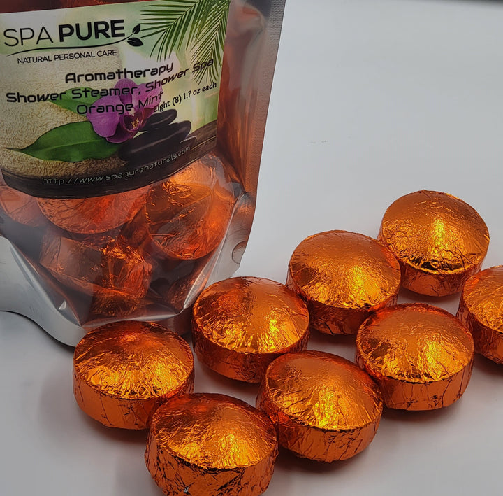 8 Aromatherapy Shower Bombs USA Made, 100% Natural/Organic Essential Oils