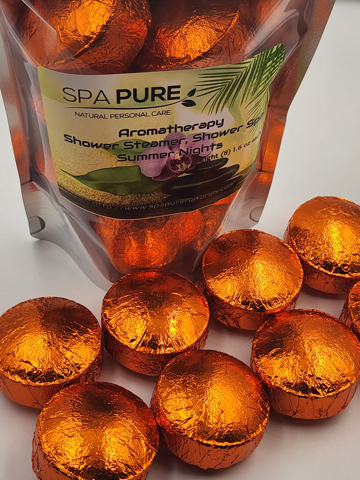 8 Aromatherapy Shower Bombs USA Made, 100% Natural/Organic Essential Oils