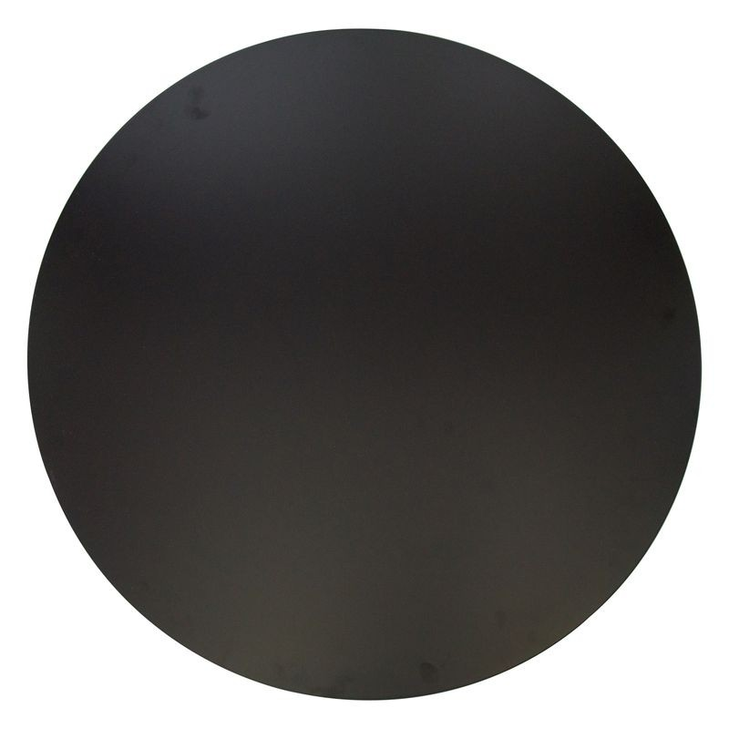 LeisureMod 5-Piece Dining Set with 35" Round Dining Table in White Iron Pedestal Base and 4 ABS Plastic Side Chair with Gold Base Clear Tabletop.