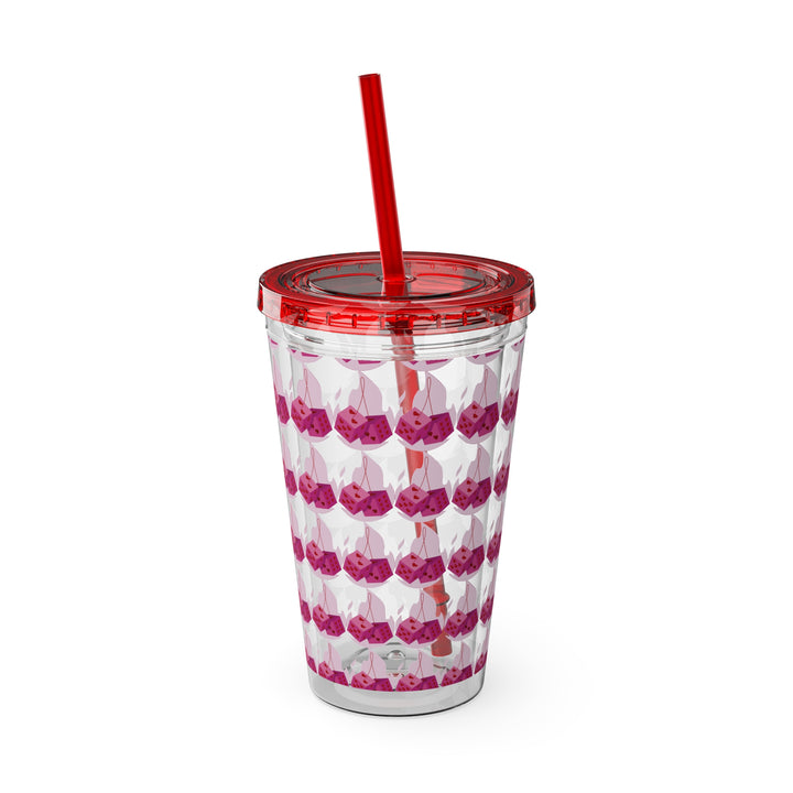 Dice Sunsplash Tumbler with Straw, 16oz