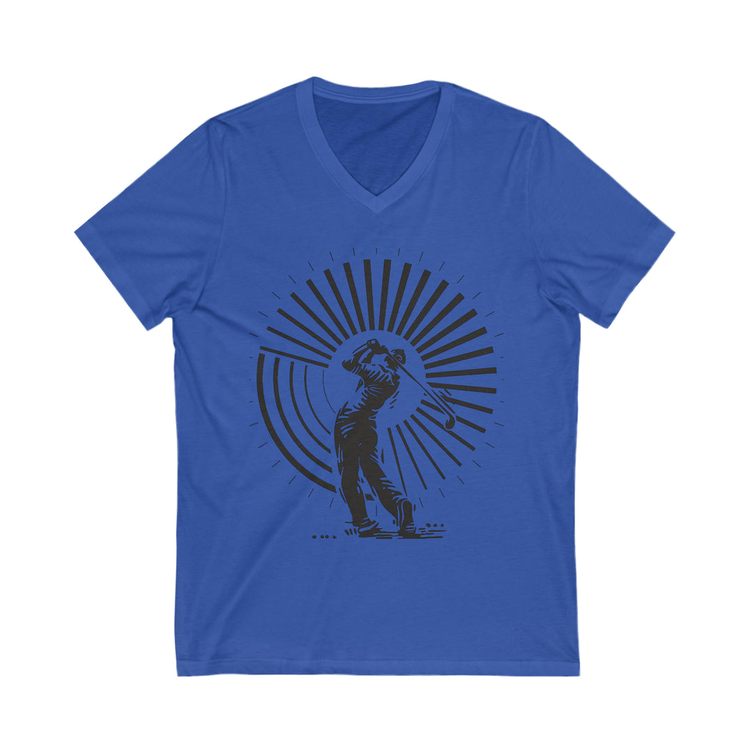 Golf Swing Unisex Jersey Short Sleeve V-Neck Tee