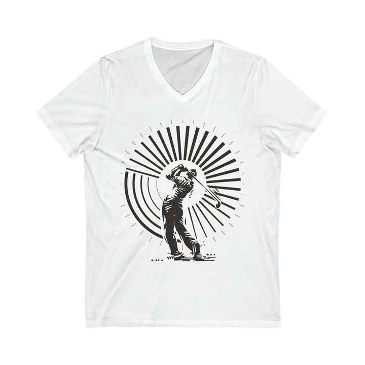 Golf Swing Unisex Jersey Short Sleeve V-Neck Tee