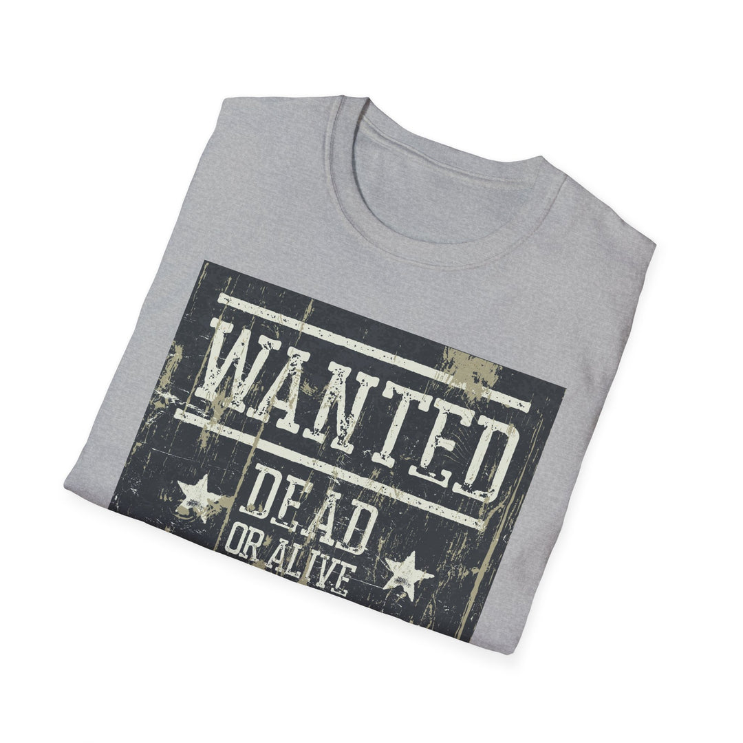 Wanted Dead Or Alive Unisex Softstyle T-Shirt