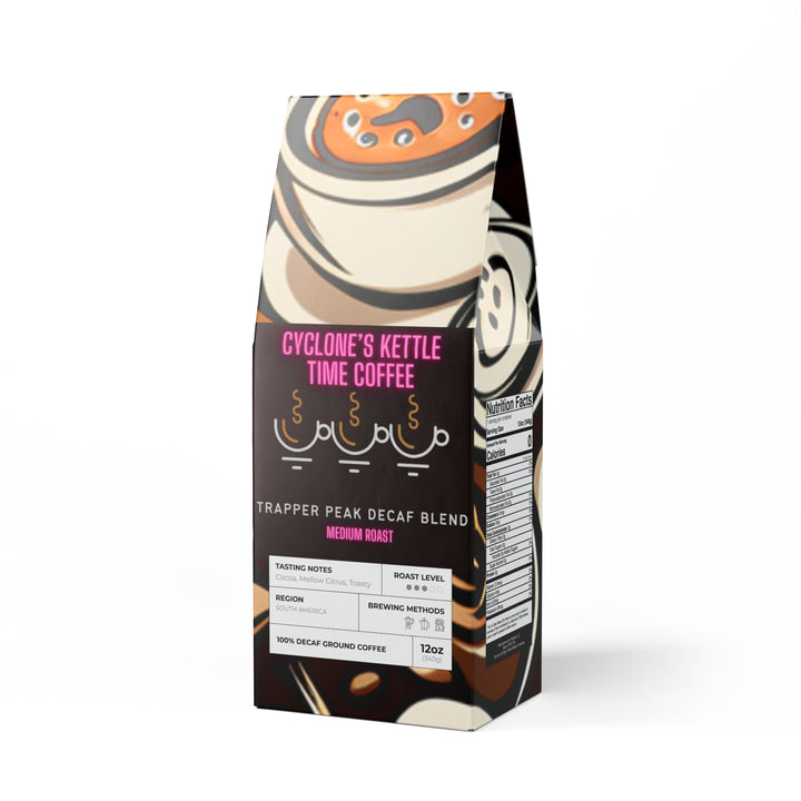 Cyclone's Kettle Time Coffee Trapper Peak Decaf Coffee Blend (Medium Roast)