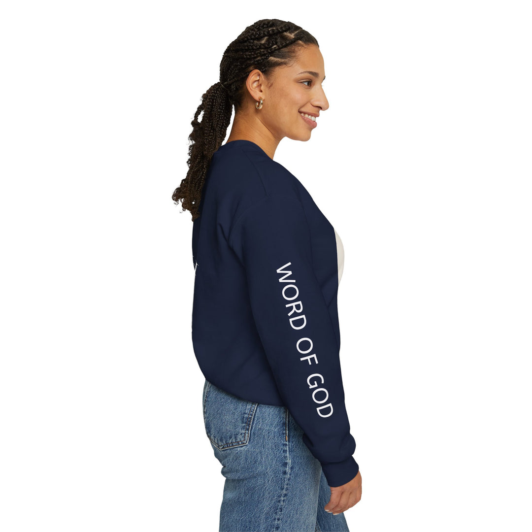 Knight Shield Crewneck Sweatshirt — "Protectors of the Word God Saves"