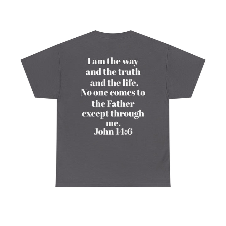 Protectors of the Word Christian T-Shirt No Sleeve Design — 'Victory' Knight Design with John 14:6 Scripture
