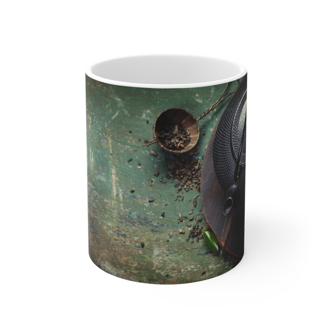 Rustic Tea Pot and Cups Mug 11oz