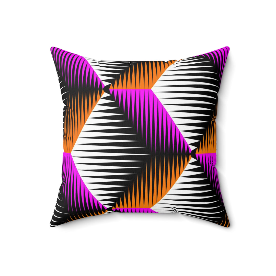 Rhombus Faux Suede Square Pillow