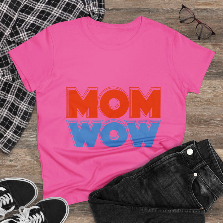 Mom Wow Midweight Cotton Tee