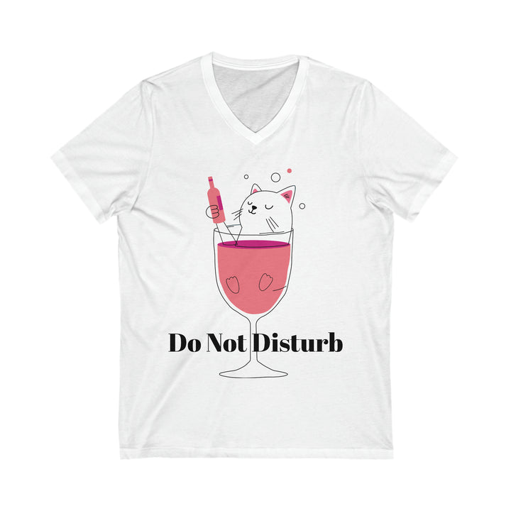 Do Not Disturb Unisex Jersey Short Sleeve V-Neck Tee