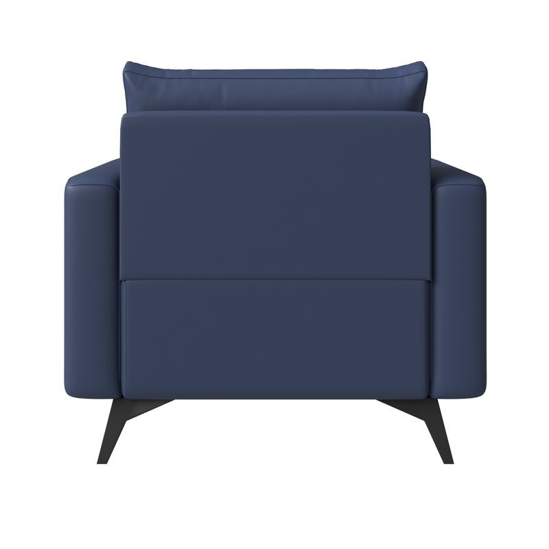 LeisureMod Inno Collection Single Seater Sofa in Dark Blue Back.