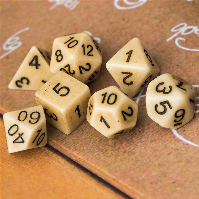 Brown Imitation Stone DND Dice RPG Resin Dice (46g)