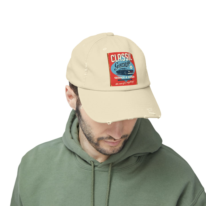 Classic Garage Unisex Distressed Cap